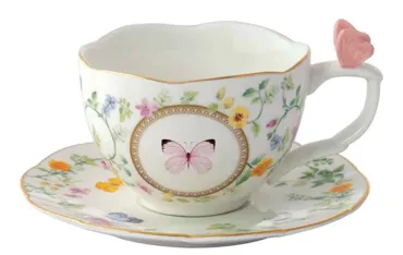 Dancing Butterflies Tasse mit Untertasse 240ml Porzellan