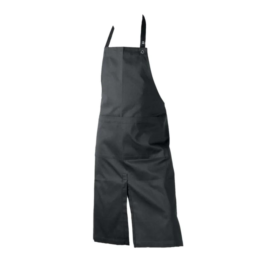 Kochschürze mit Tasche 80x95cm dark grey Biobaumwolle