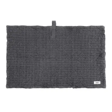 Big Waffle Badematte 80x55cm dark grey Biobaumwolle