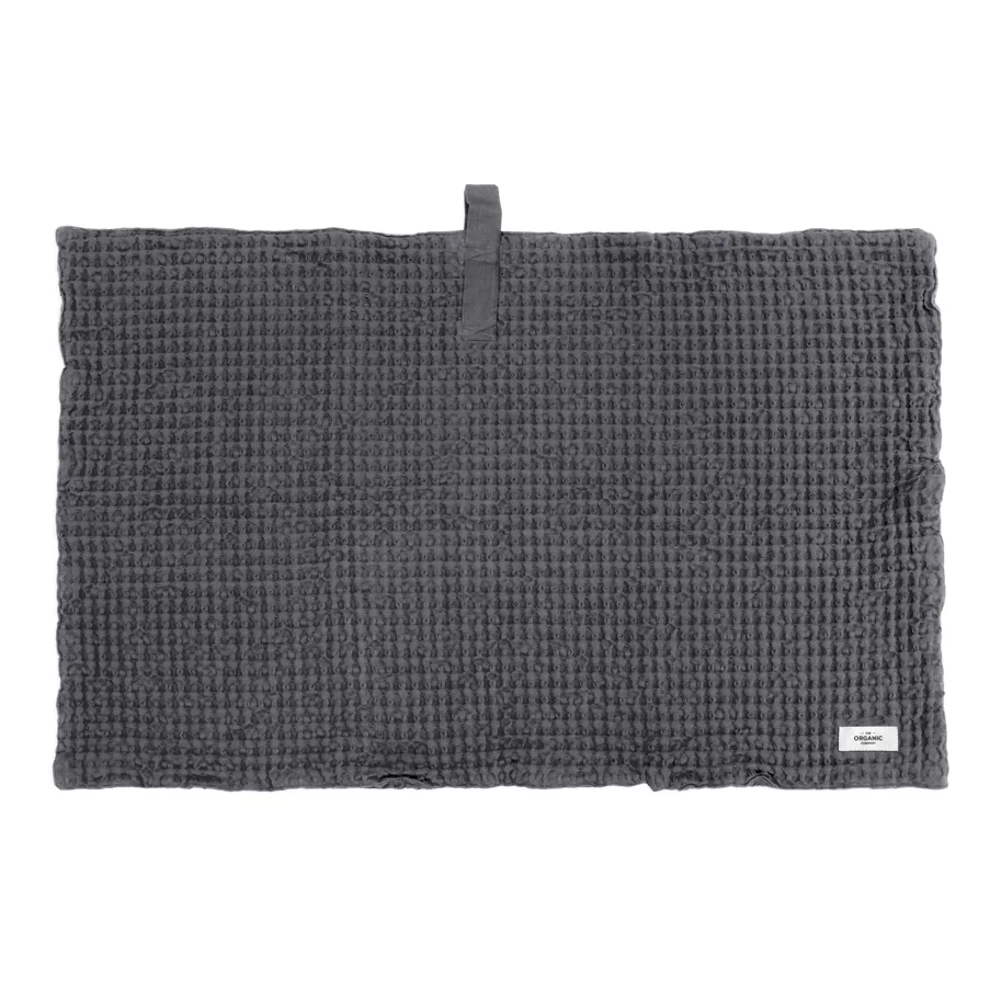 Big Waffle Badematte 80x55cm dark grey Biobaumwolle