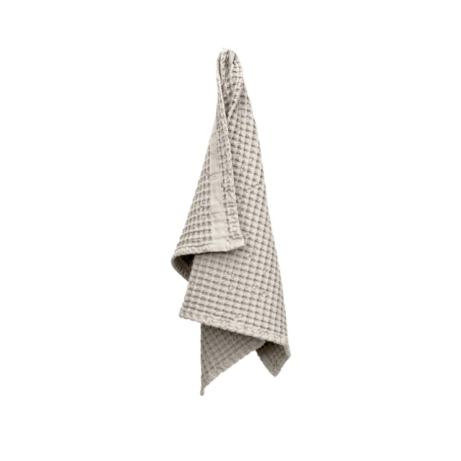 Big Waffle Handtuch 50x75cm stone Biobaumwolle