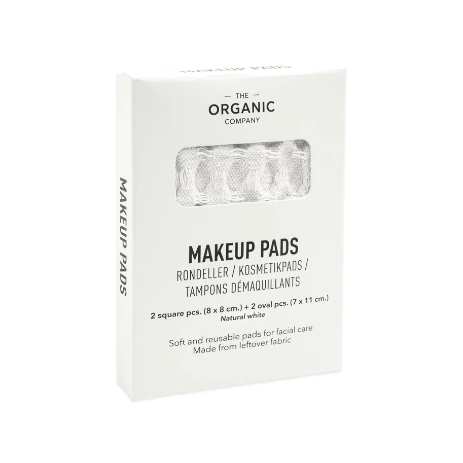 Big Waffle 4er Set Makeup Pads 8x8cm natural white