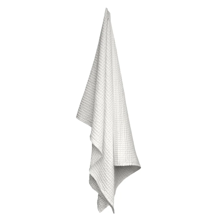 Big Waffle Badetuch 100x150cm natural white Biobaumwolle