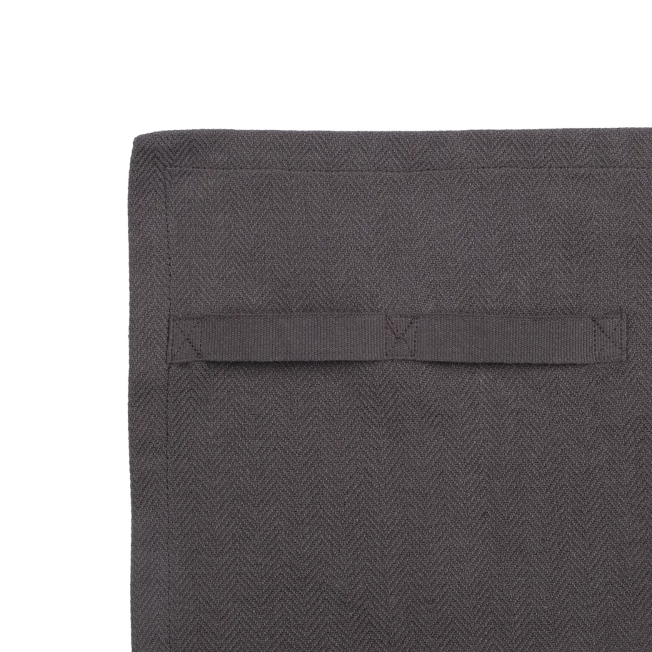 Dinner 4er Set Stoffserviette 35x40cm dark grey Biobaumwolle