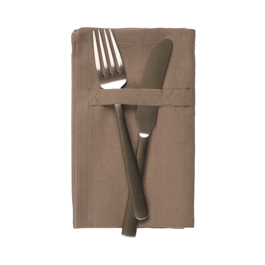 Dinner 4er Set Stoffserviette 35x40cm clay Biobaumwolle