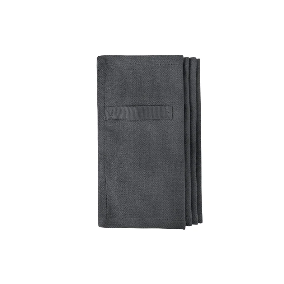 Everyday 4er Set Stoffserviette 20x20cm dark grey