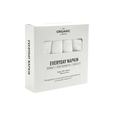 Everyday 4er Set Stoffserviette 20x20cm natural white