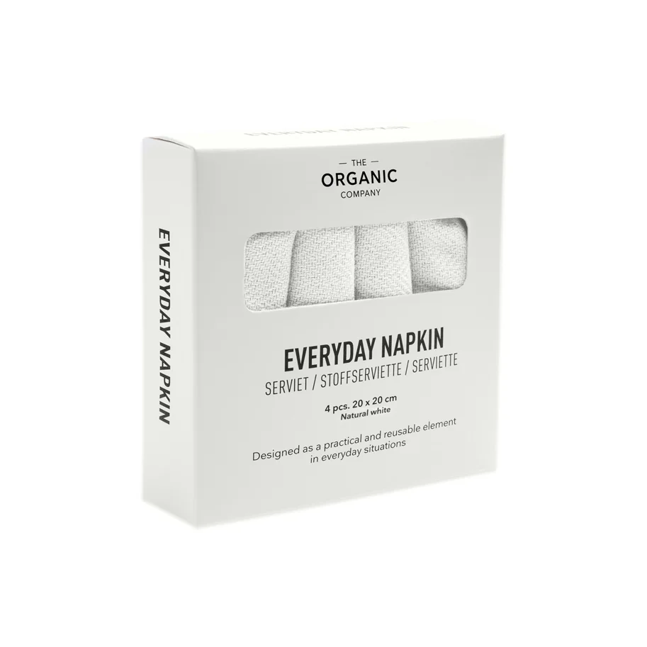 Everyday 4er Set Stoffserviette 20x20cm natural white