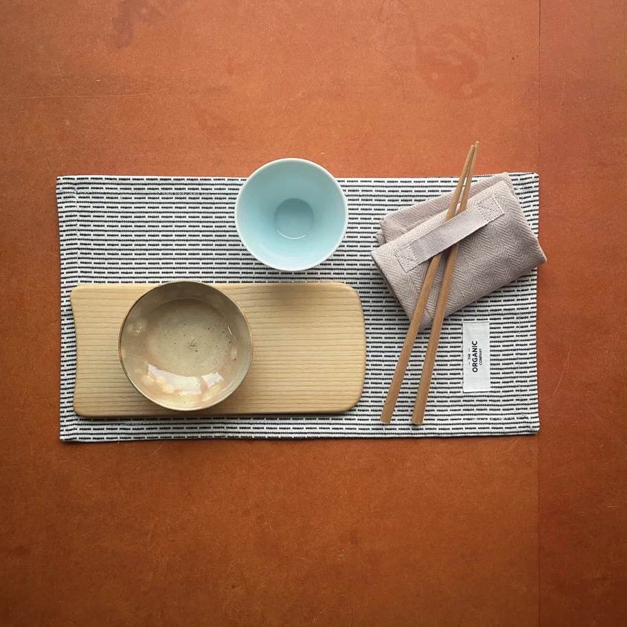 Everyday 4er Set Stoffserviette 20x20cm stone Biobaumwolle