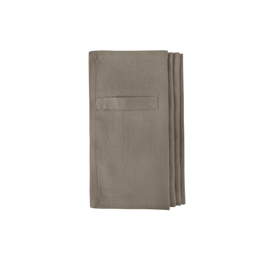 Everyday 4er Set Stoffserviette 20x20cm clay Biobaumwolle