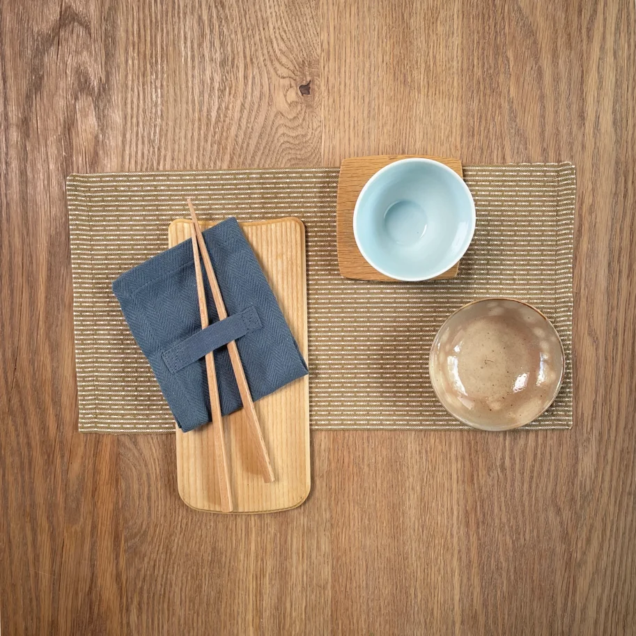 Everyday 4er Set Stoffserviette 20x20cm grey blue