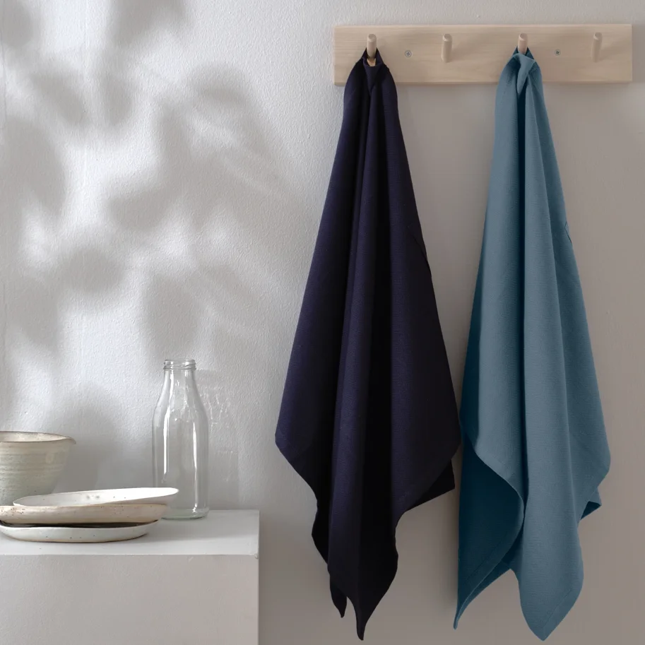 2er Set Geschirrtuch 53x86cm ocean Biobaumwolle