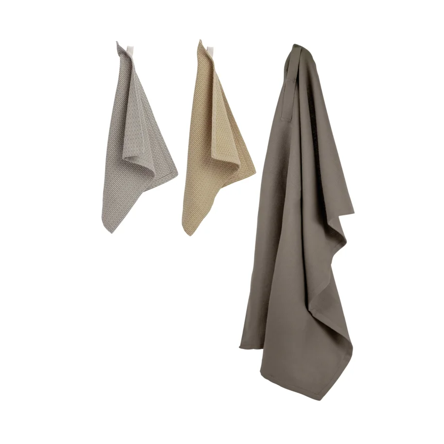 3er Set Geschirr- und Spültuch 53x86cm earth Biobaumwolle
