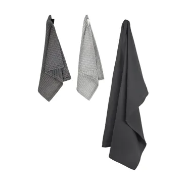 3er Set Geschirr- und Spühltuch 53x86cm classic Biobaumwolle