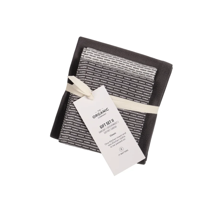 3er Set Geschirr- und Spültuch 53x86cm classic Biobaumwolle