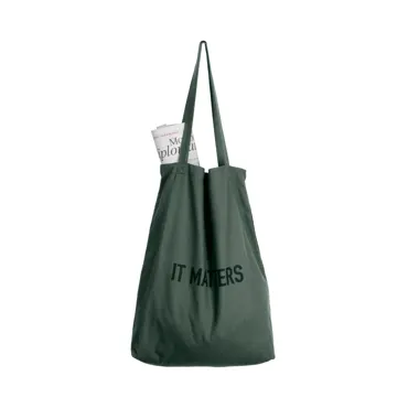 It Matters Tasche 50x35x15cm dark green Biobaumwolle