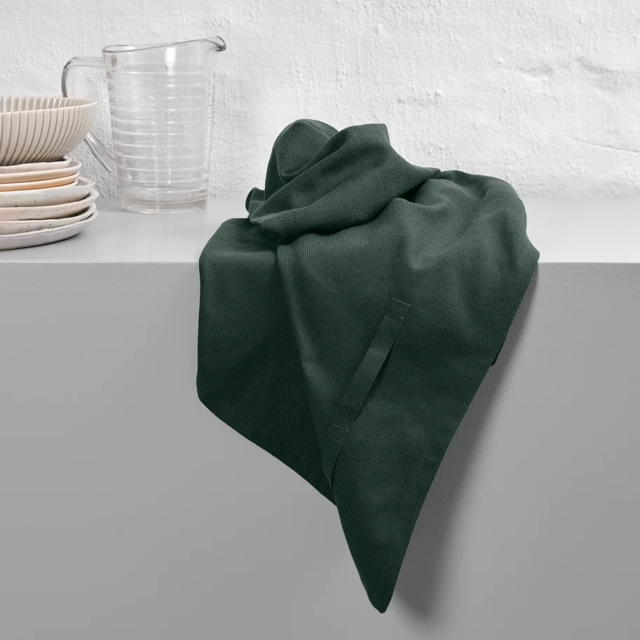 Geschirrtuch 53x86cm dark green Biobaumwolle