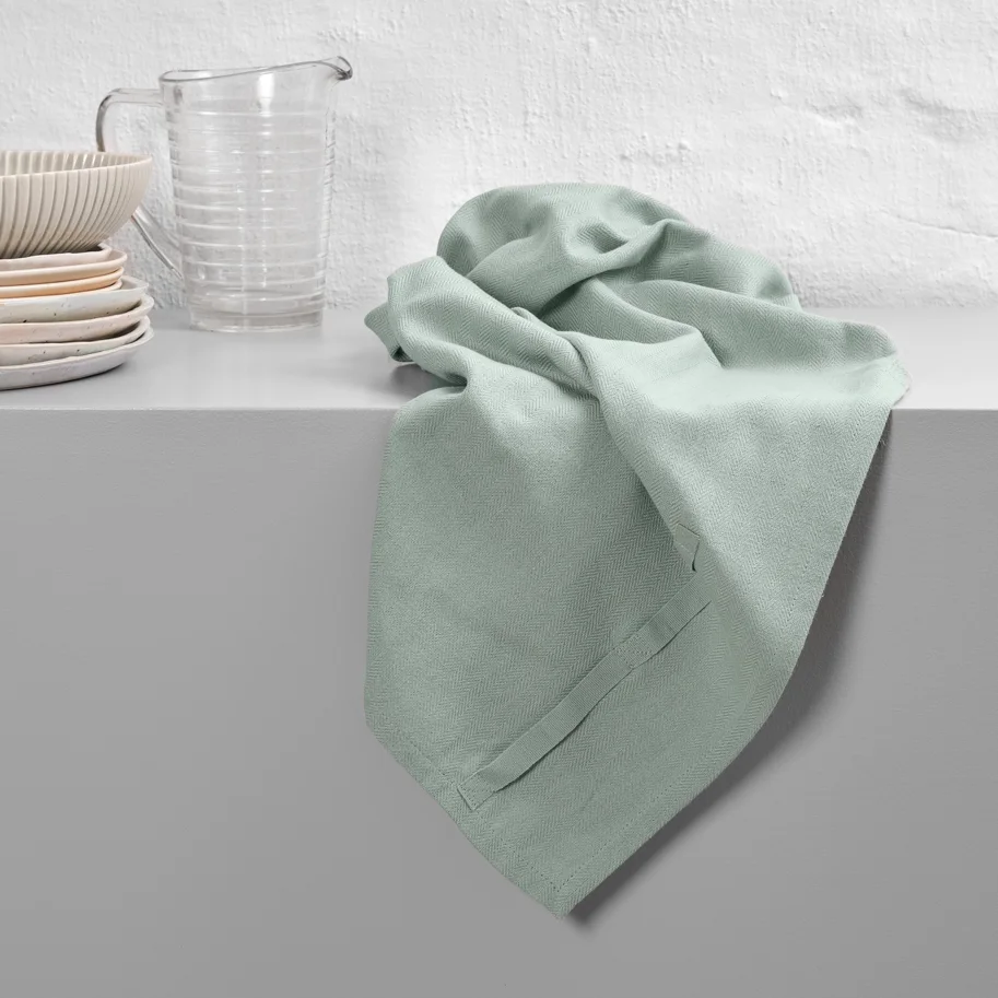 Geschirrtuch 53x86cm dusty mint Biobaumwolle