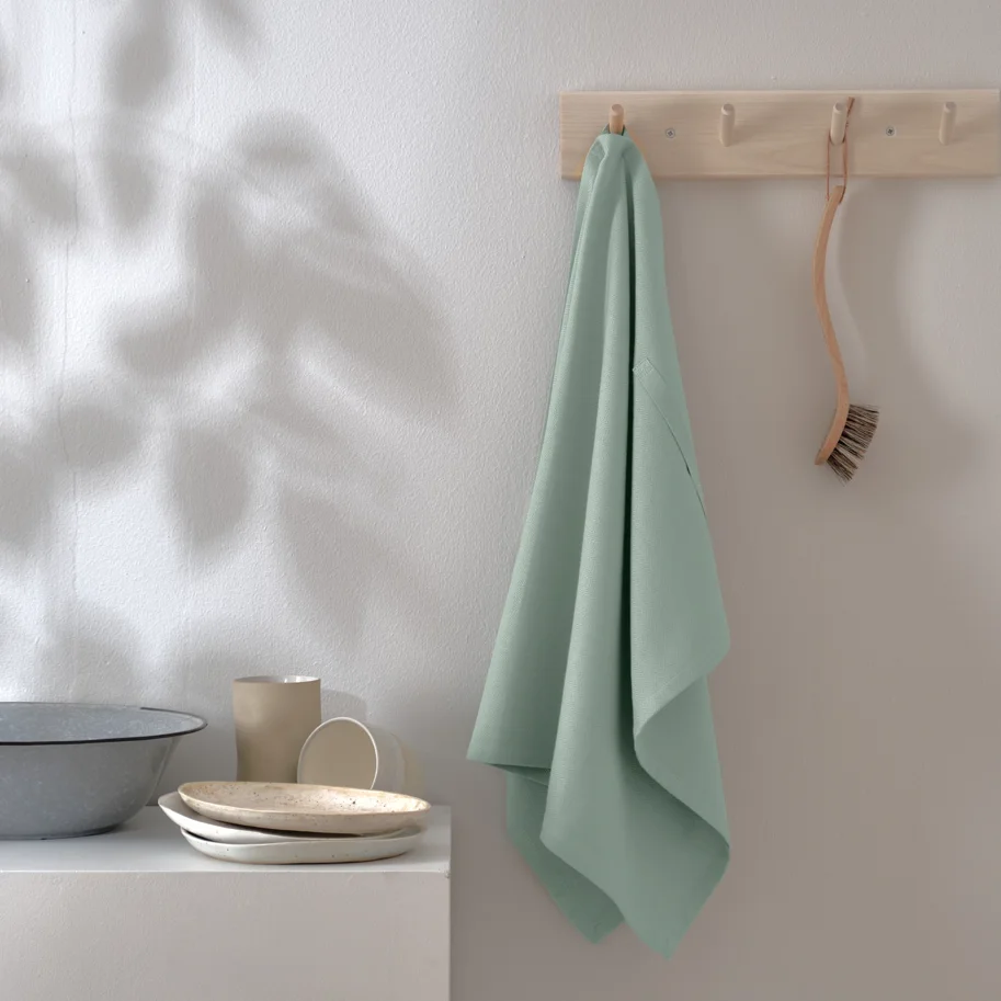 Geschirrtuch 53x86cm dusty mint Biobaumwolle