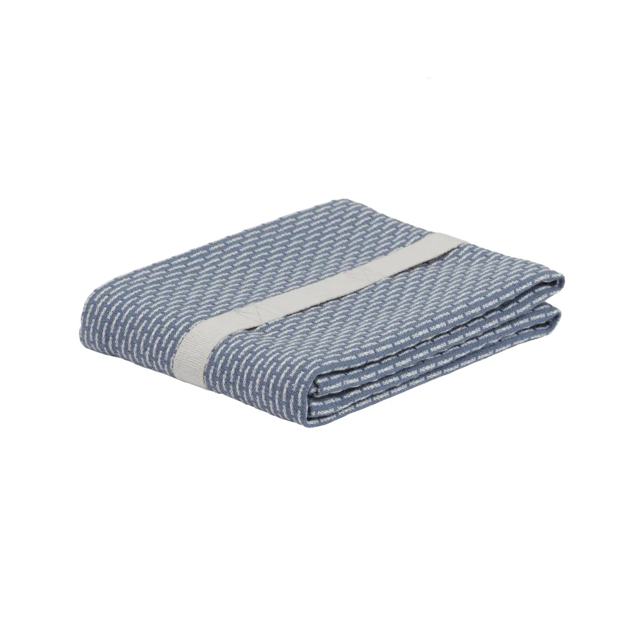 Geschirrtuch klein 35x60cm grey blue Biobaumwolle