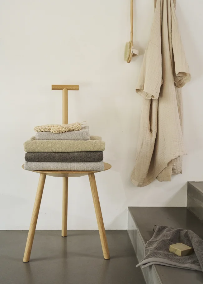 Mild Badetuch 70x140cm stone Biobaumwolle