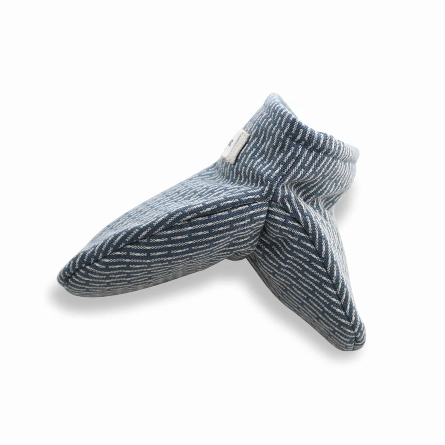 Mini Ofenhandschuhe 14x14cm grey blue stone Biobaumwolle