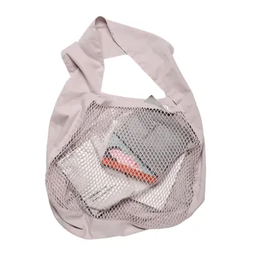 Net shoulder Tasche 44x15x45cm dusty lavendel Biobaumwolle