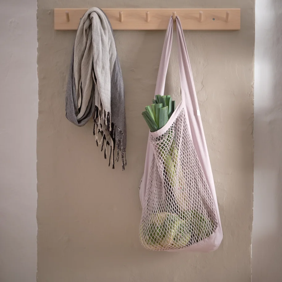Net shoulder Tasche 44x15x45cm dusty lavendel Biobaumwolle