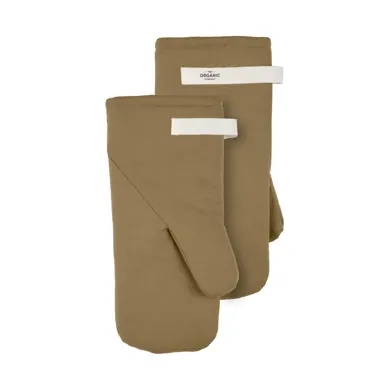 Ofenhandschuhe 15x31cm khaki Biobaumwolle