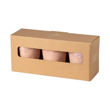 3er Set Grespresso Geschenkbox Mokkatasse 380ml soft pink