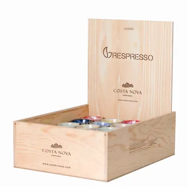 40er Set Grespresso Holzgeschenkbox Espressotasse 70ml multi