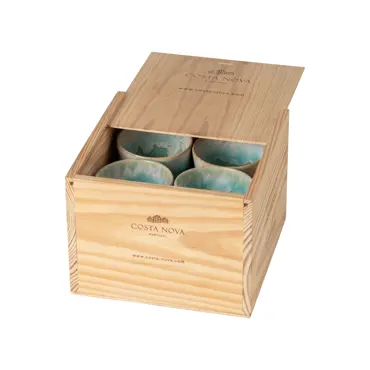 8er Set Grespresso Geschenkbox Kaffeetasse 190ml aqua