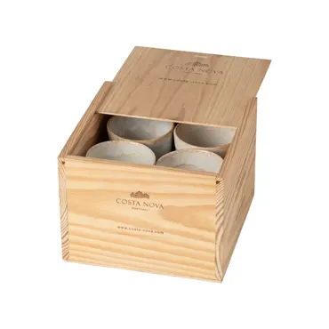 8er Set Grespresso Geschenkbox Kaffeetasse 190ml weiss