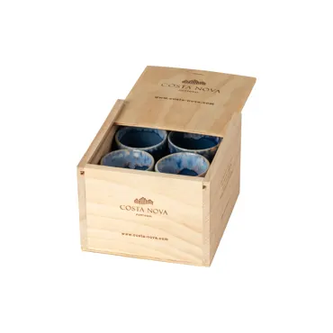 8er Set Grespresso Geschenkbox Espressotasse 70ml denim
