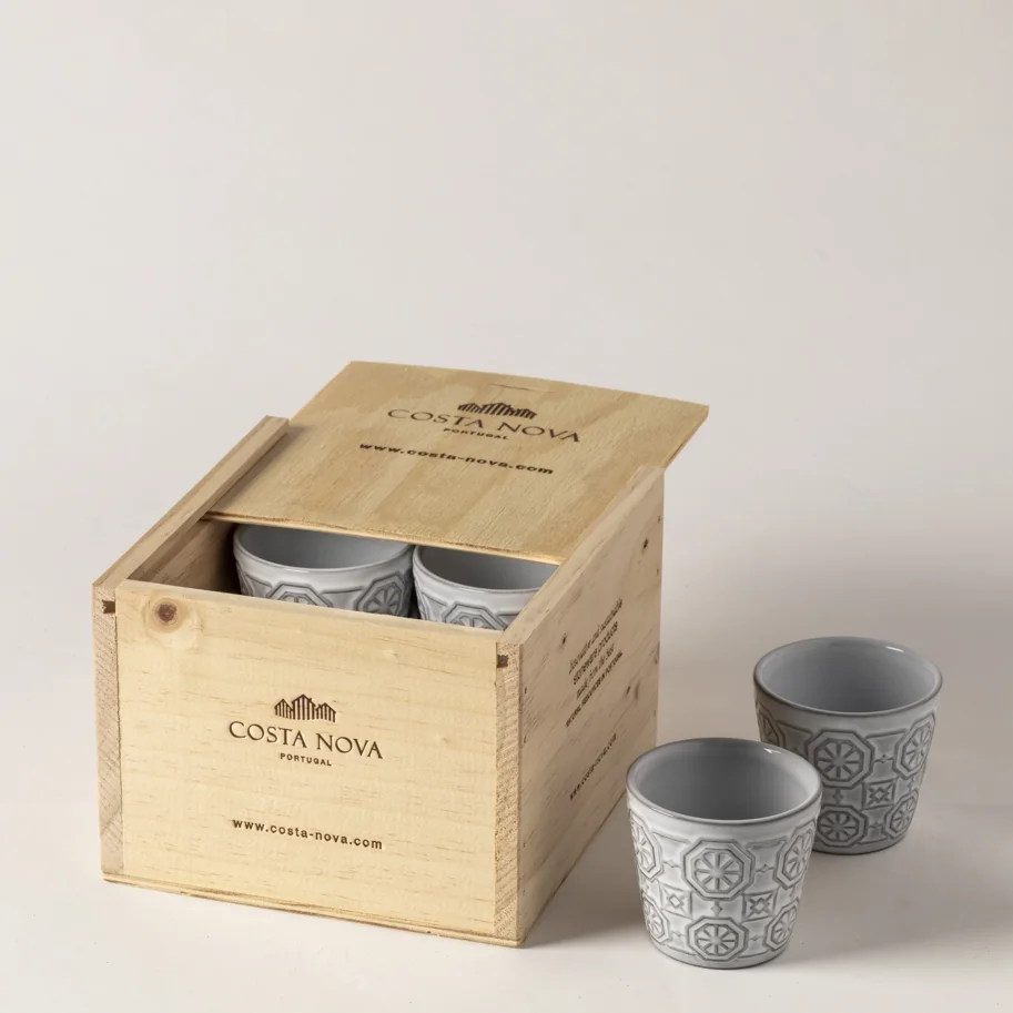 8er Set Grespresso Geschenkbox Espressotasse 70ml white viet