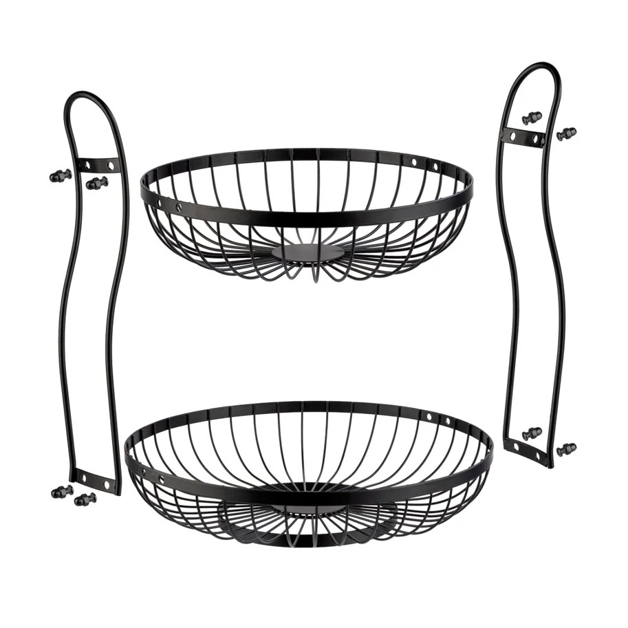 2-stufige Drahtkorb-Etagere Doppio