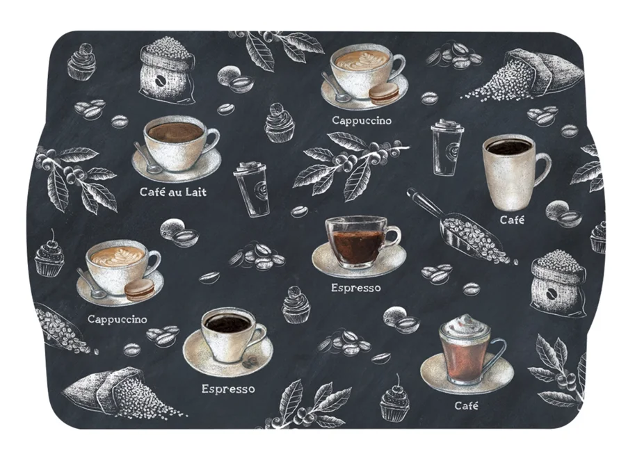 Barista Tablett mit Griffen 33x22cm
