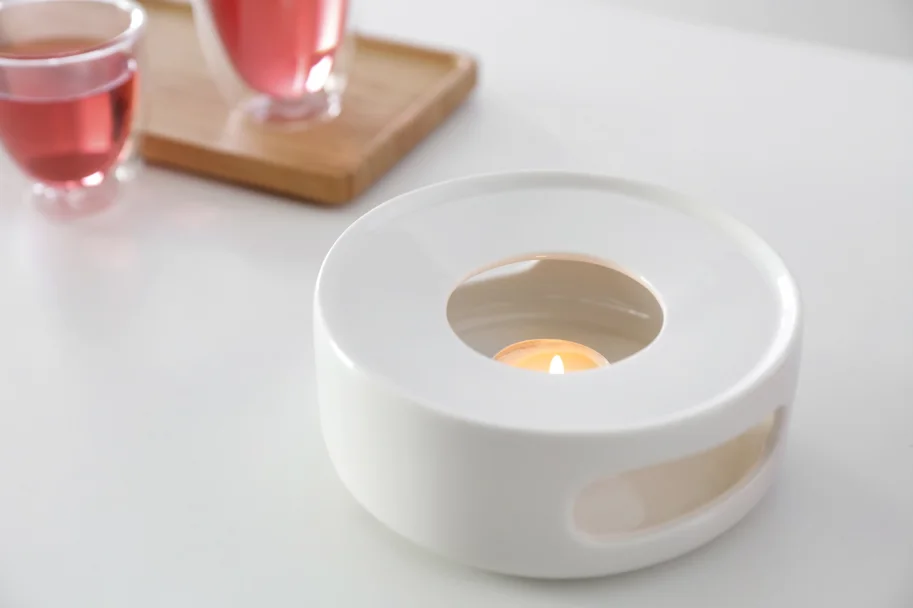 Minima Teestövchen D14cm H5.6cm Porzellan weiss
