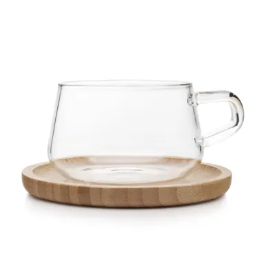 Classic Office Tasse 250ml mit Untersetzer Bambus