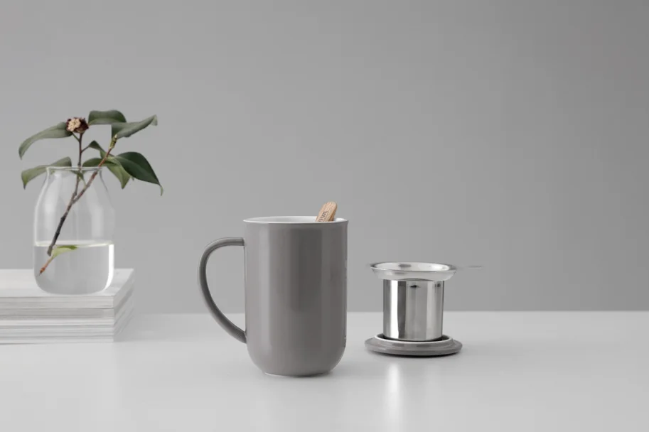 Minima Balance Teetasse 500ml H14cm Porzellan grau