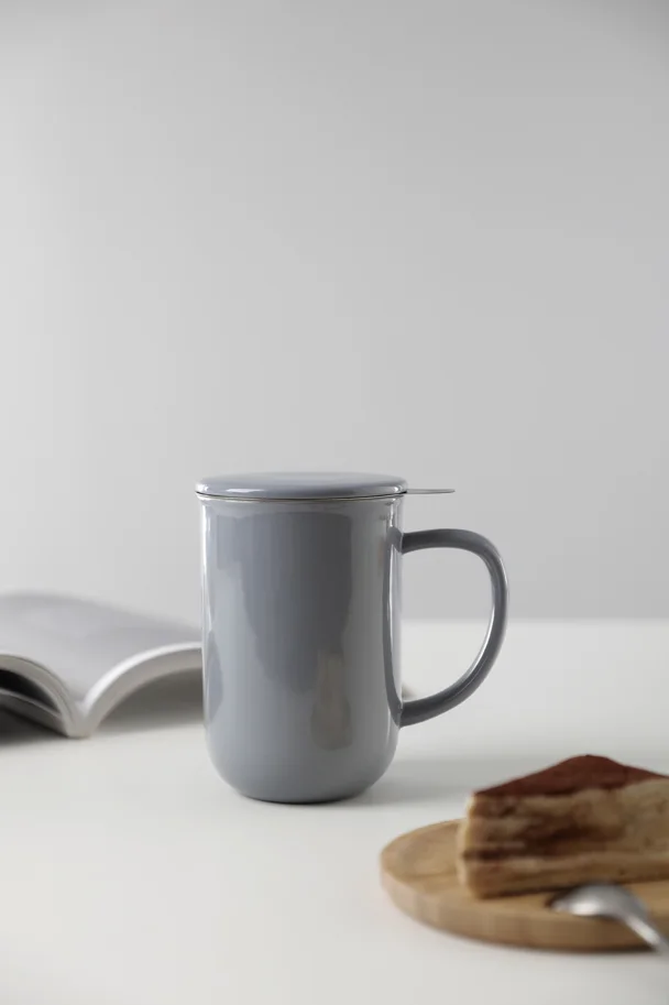 Minima Balance Teetasse 500ml H14cm Porzellan blaugrau