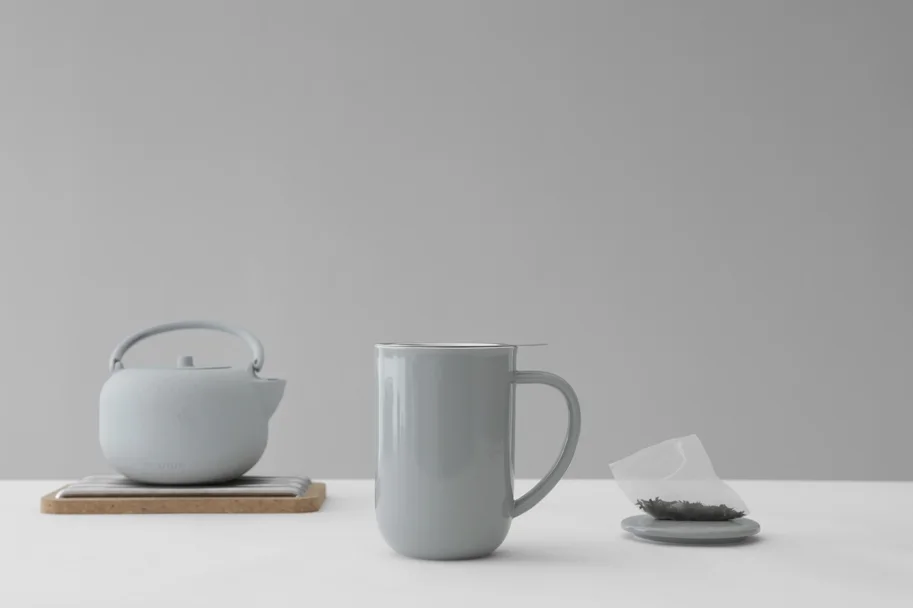 Minima Balance Teetasse 500ml H14cm Porzellan blaugrau