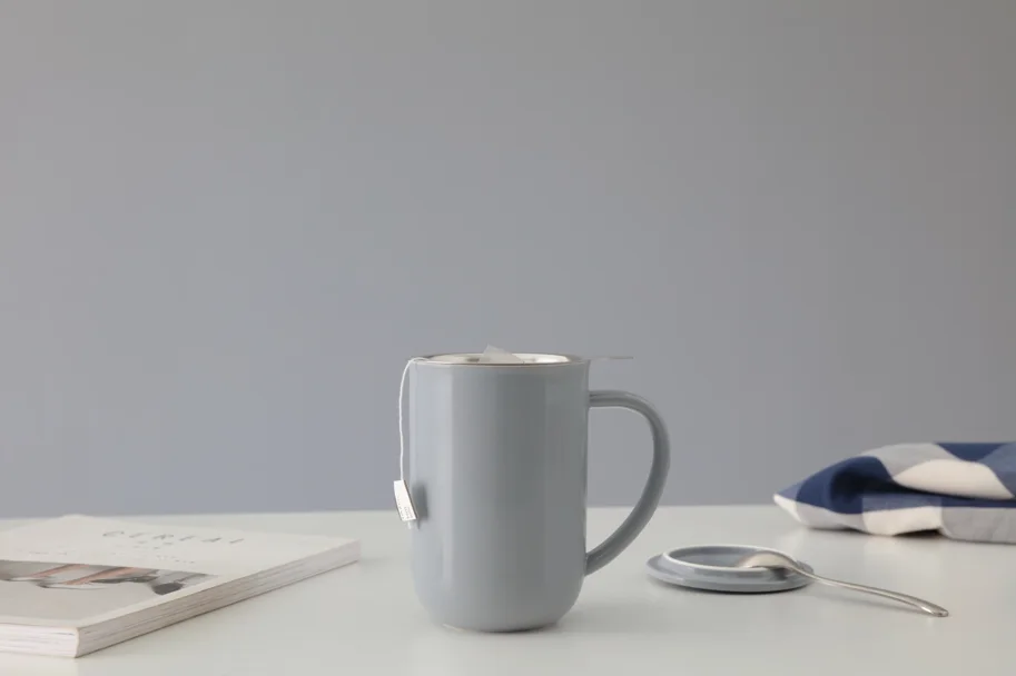 Minima Balance Teetasse 500ml H14cm Porzellan blaugrau
