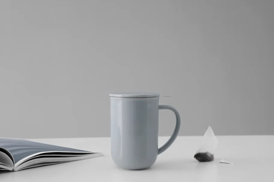 Minima Balance Teetasse 500ml H14cm Porzellan blaugrau