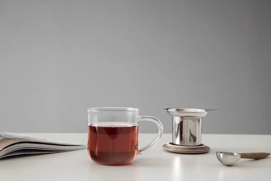 Minima Eva Teetasse mit Infuser 400ml Borosilikat braun