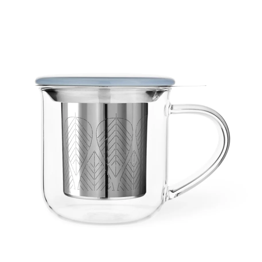 Minima Eva Teetasse mit Infuser 400ml Borosilikat hellblau