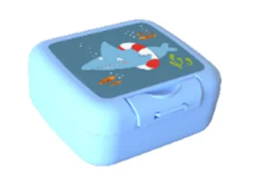 Silly Beasties Snackbox Hai blau