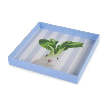 Tablett quadratisch 20x20cm Kaninchen