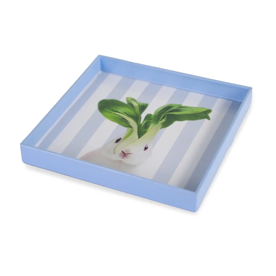 Tablett quadratisch 20x20cm Kaninchen
