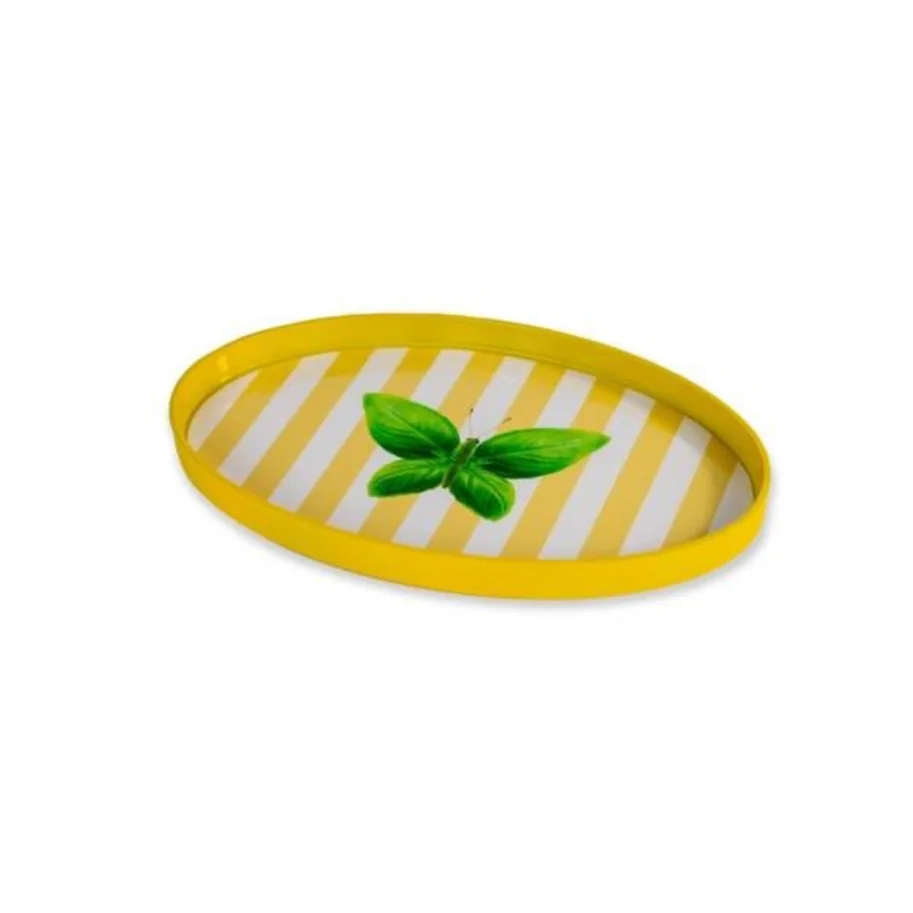 Tablett oval 28x17cm Schmetterling
